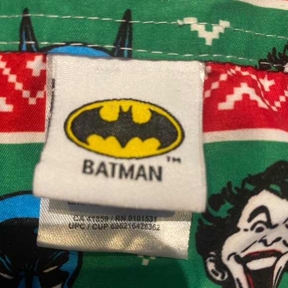 DC Batman Christmas Ugly Sweater Button Long Sleeve Shirt - Picture 6 of 7